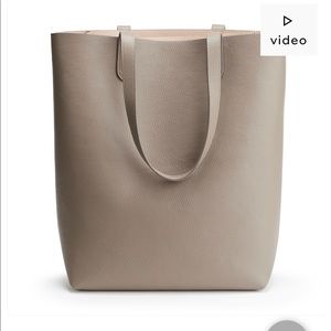 Cuyana tall structured leather bag
